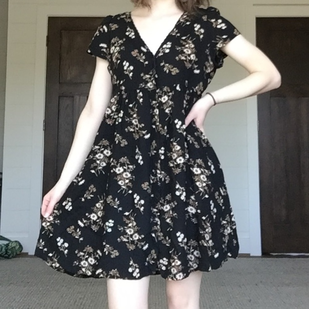 Vintage Floral Babydoll Dress